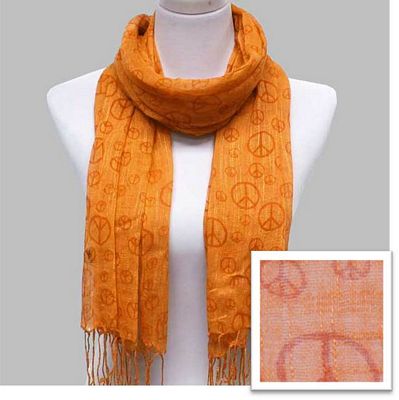 Scarf Orange Peace